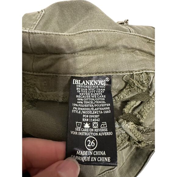 Blank NYC The Reade Mid Rise Ankle Cropped Twill Skinny Cargo Pants‎ Size 26 - Picture 6 of 7